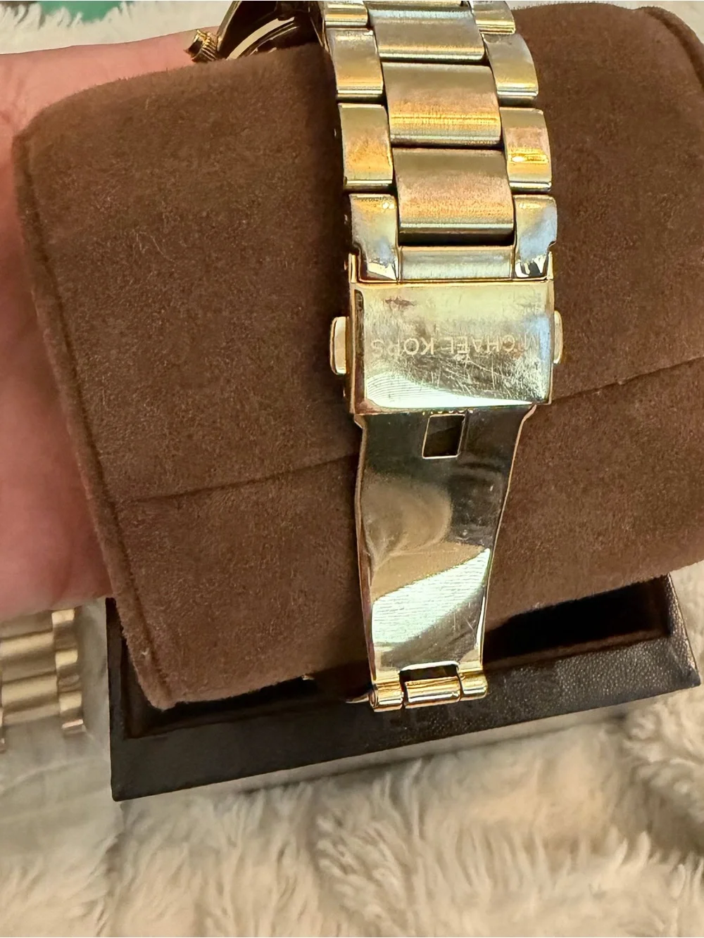Michael Kors Gold Crystal-Trim Chronograph Watch - Picture 3 of 3